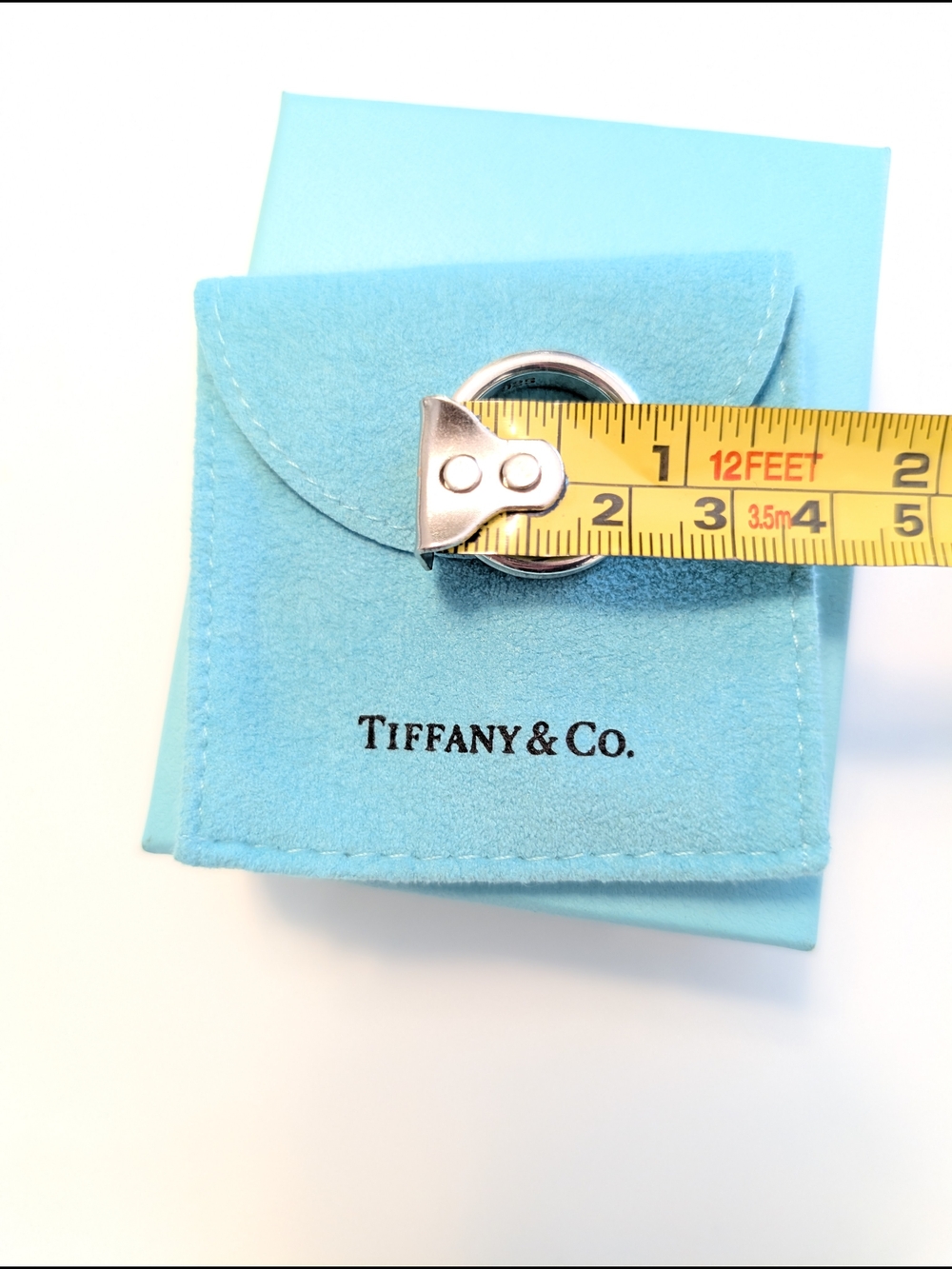 Tiffany & Co. 925 Sterling Silver Ring 1997 Vintage Unisex/ Original Box & Pouch - Picture 6 of 6